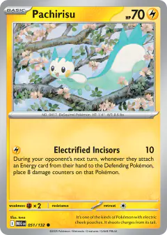Pachirisu 051/132 Common card from Mega Evolution Base