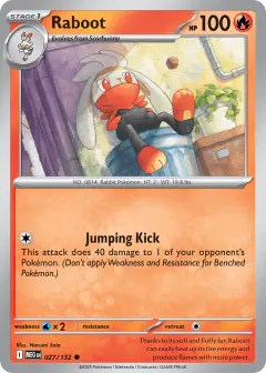 Raboot 027/132 Common card from Mega Evolution Base