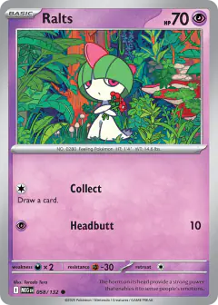Ralts 058/132 Common card from Mega Evolution Base