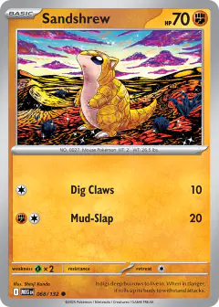 Sandshrew 068/132 Common card from Mega Evolution Base