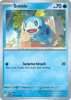 Sobble 039/132 Common card from Mega Evolution Base