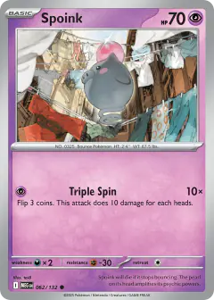 Spoink 062/132 Common card from Mega Evolution Base