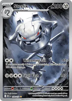 Steelix 150/132 Illustration Rare card from Mega Evolution Base