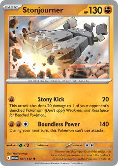 Stonjourner 081/132 Uncommon card from Mega Evolution Base