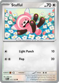 Stufful 111/132 Common card from Mega Evolution Base