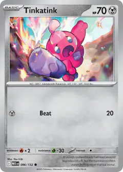 Tinkatink 096/132 Common card from Mega Evolution Base