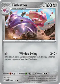 Tinkaton 098/132 Uncommon card from Mega Evolution Base
