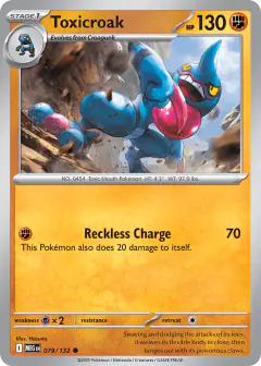 Toxicroak 079/132 Common card from Mega Evolution Base