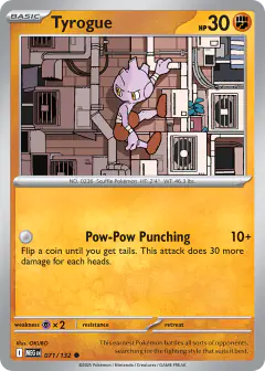 Tyrogue 071/132 Common card from Mega Evolution Base