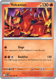 Volcanion 025/132 Uncommon card from Mega Evolution Base