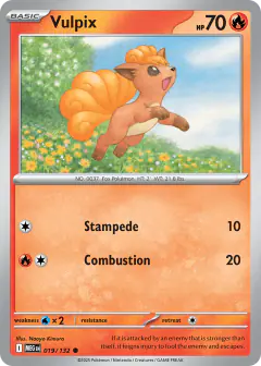 Vulpix 019/132 Common card from Mega Evolution Base