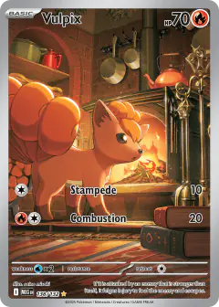 Vulpix 138/132 Illustration Rare card from Mega Evolution Base