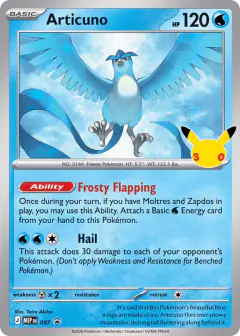 Articuno 097 Promo card from Mega Evolution Black Star Promos