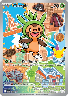 Chespin 058/000 Promo card from Mega Evolution Black Star Promos