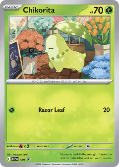 Chikorita 069 Promo card from Mega Evolution Black Star Promos