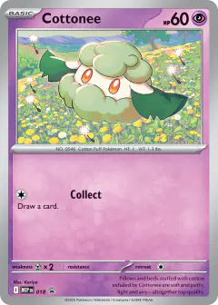 Cottonee 018 Promo card from Mega Evolution Black Star Promos