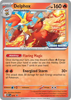 Delphox 074 Promo card from Mega Evolution Black Star Promos