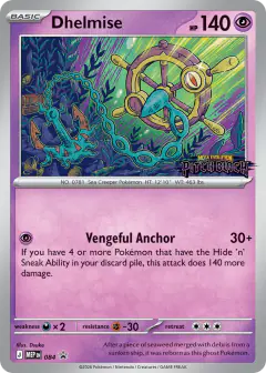 Dhelmise 084 H card from Mega Evolution Black Star Promos