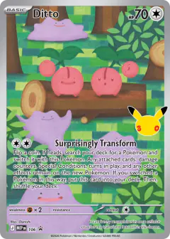 Ditto 106 Promo card from Mega Evolution Black Star Promos
