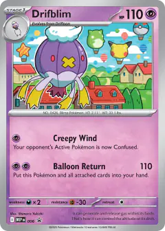 Drifblim 006 Promo card from Mega Evolution Black Star Promos