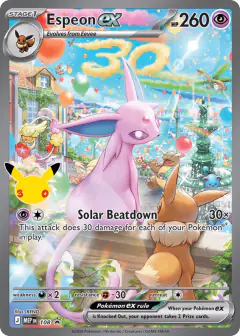 Espeon ex 108 Promo card from Mega Evolution Black Star Promos