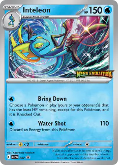 Inteleon 002 Promo card from Mega Evolution Black Star Promos