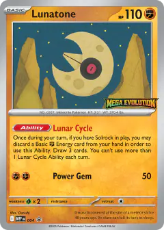 Lunatone 004 Promo card from Mega Evolution Black Star Promos