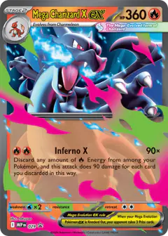 Mega Charizard X ex 029 Promo card from Mega Evolution Black Star Promos