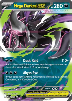 Mega Darkrai ex 090 Promo card from Mega Evolution Black Star Promos