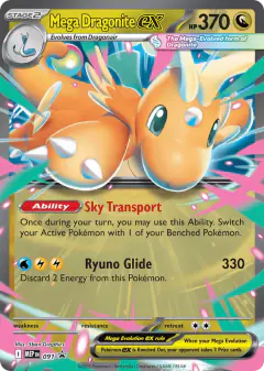 Mega Dragonite ex 091 Promo card from Mega Evolution Black Star Promos