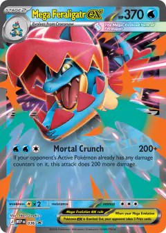 Mega Feraligatr ex 036 Promo card from Mega Evolution Black Star Promos