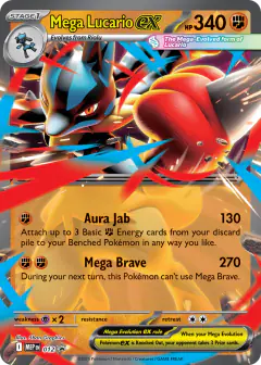 Mega Lucario ex 012 Promo card from Mega Evolution Black Star Promos
