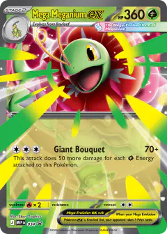 Mega Meganium ex 034 Promo card from Mega Evolution Black Star Promos