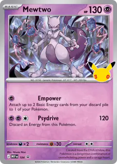 Mewtwo 104 Promo card from Mega Evolution Black Star Promos