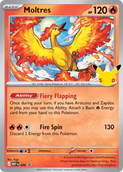 Moltres 096 Promo card from Mega Evolution Black Star Promos