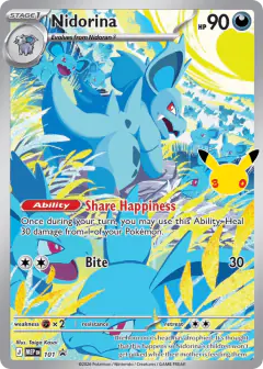 Nidorina 101 Promo card from Mega Evolution Black Star Promos