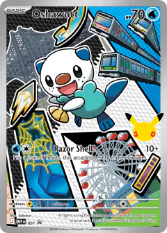 Oshawott 051 Promo card from Mega Evolution Black Star Promos