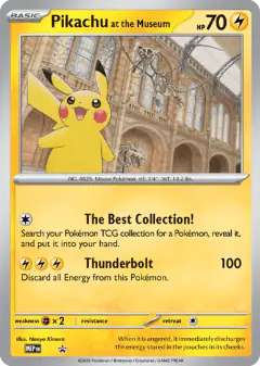 Pikachu at the Museum  Promo card from Mega Evolution Black Star Promos