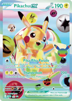 Pikachu ex 107 Promo card from Mega Evolution Black Star Promos