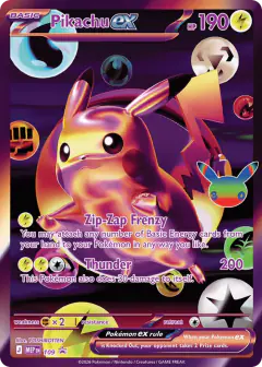 Pikachu ex 109 Promo card from Mega Evolution Black Star Promos