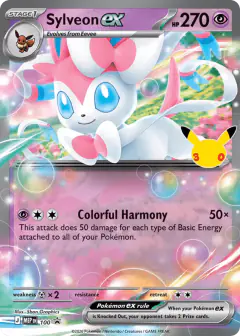Sylveon ex 100 Promo card from Mega Evolution Black Star Promos