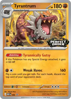 Tyrantrum 066 Promo card from Mega Evolution Black Star Promos