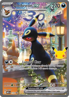Umbreon ex 110 Promo card from Mega Evolution Black Star Promos