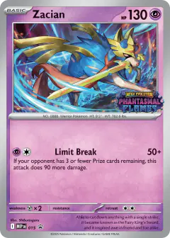Zacian 015 Promo card from Mega Evolution Black Star Promos