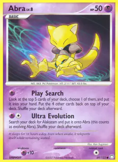 Abra 69/123 Common card from Mysterious Treasures