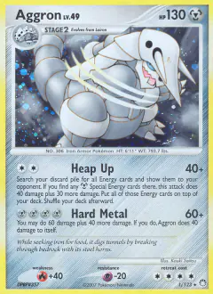 Aggron 1/123 Rare Holo card from Mysterious Treasures