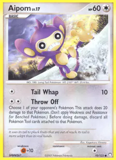 Aipom 70/123 Common card from Mysterious Treasures