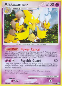 Alakazam 2/123 Rare Holo card from Mysterious Treasures