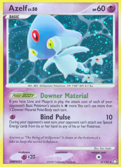 Azelf 4/123 Rare Holo card from Mysterious Treasures