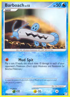 Barboach 72/123 Common card from Mysterious Treasures
